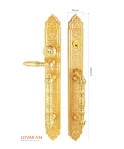 KHÓA CƠ LOVAR LV810ML87 - ĐỒNG THAU MẠ VÀNG 24K THẬT