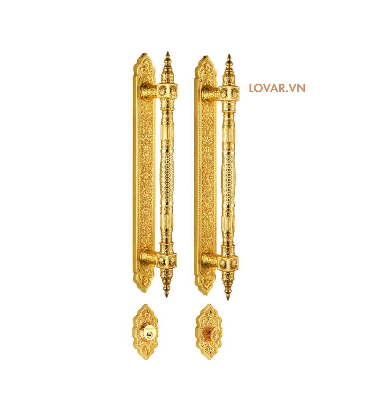 KHÓA CƠ, TAY ĐẨY LOVAR LV6510ML- ĐỒNG THAU MẠ VÀNG 24K THẬT