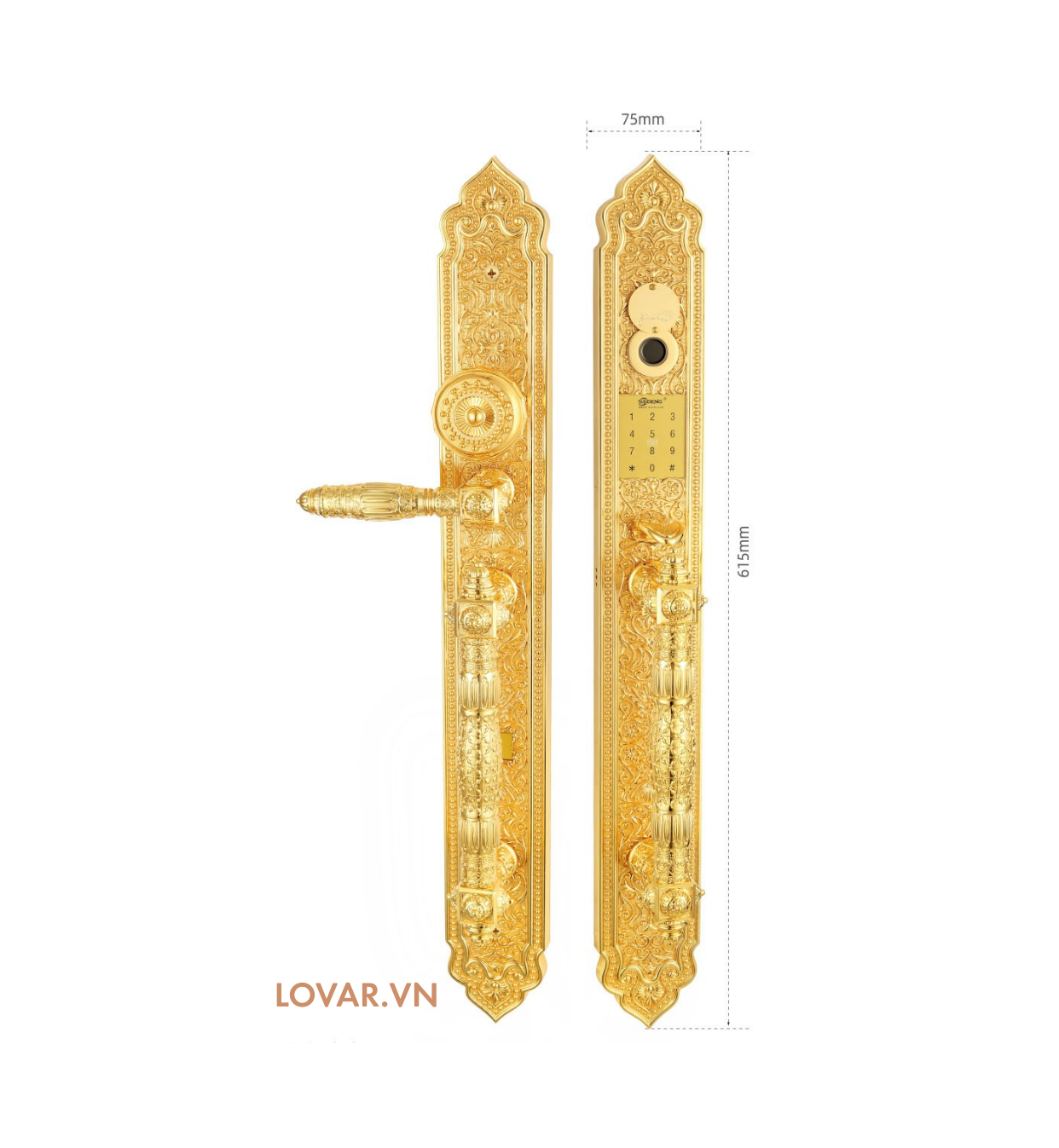 KHÓA THÔNG MINH LOVAR LV810sl87 - ĐỒNG THAU MẠ VÀNG 24K THẬT