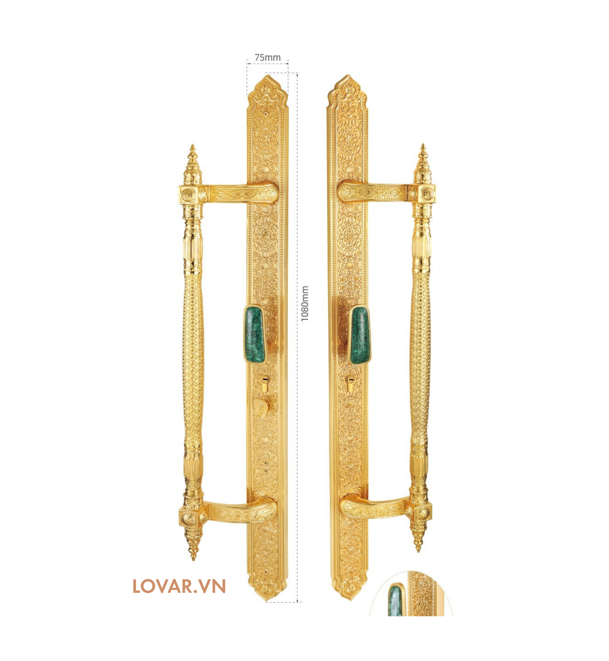 KHÓA CƠ LOVAR LV1080ML- ĐỒNG THAU MẠ VÀNG 24K THẬT