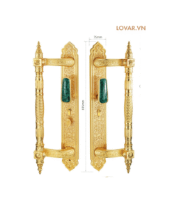 KHÓA CƠ, TAY ĐẨY LOVAR LV6510ML-S ĐỒNG THAU MẠ VÀNG 24K THẬT