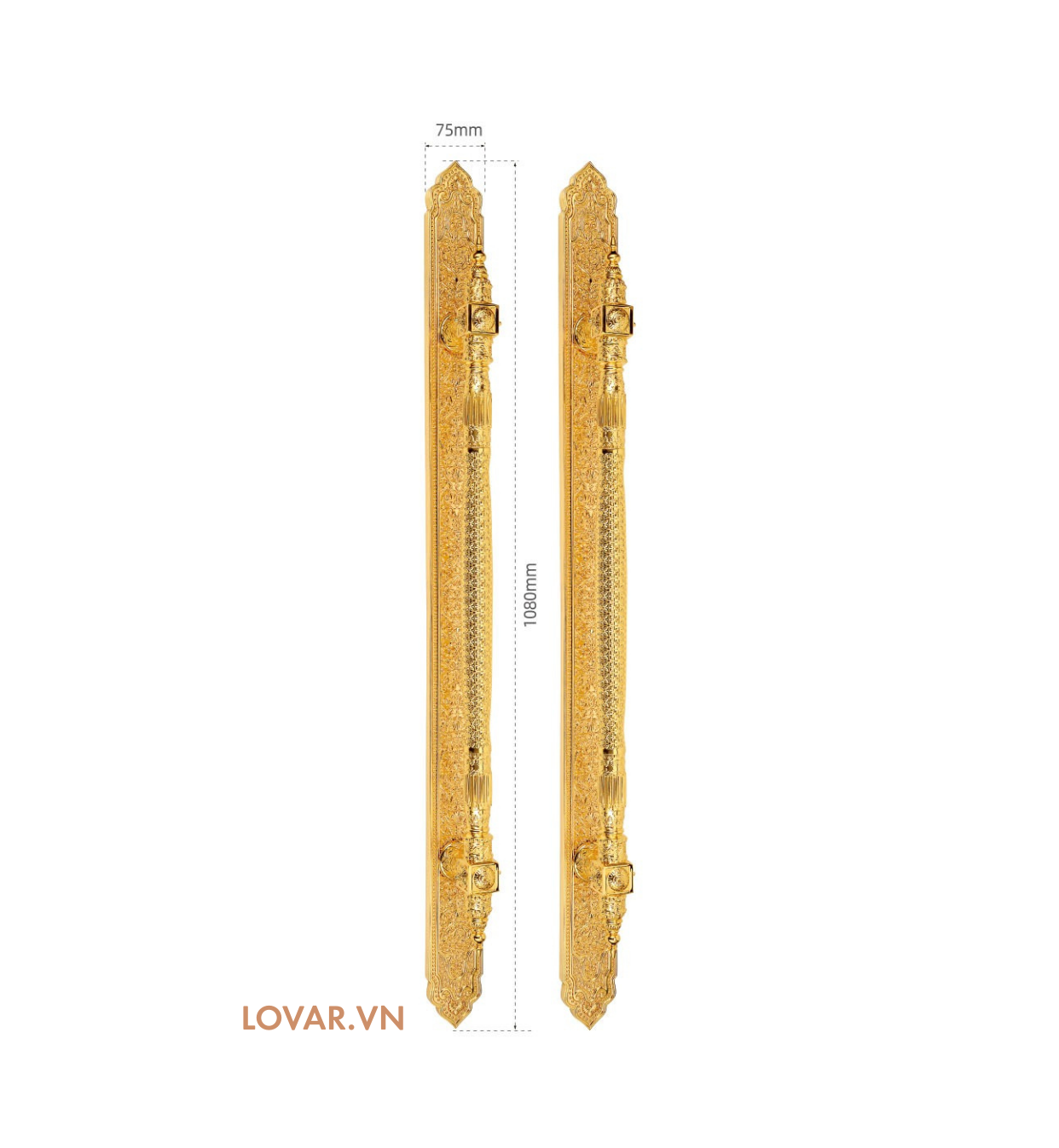 KHÓA CƠ, TAY ĐẨY LOVAR LV1080W75- ĐỒNG THAU MẠ VÀNG 24K THẬT