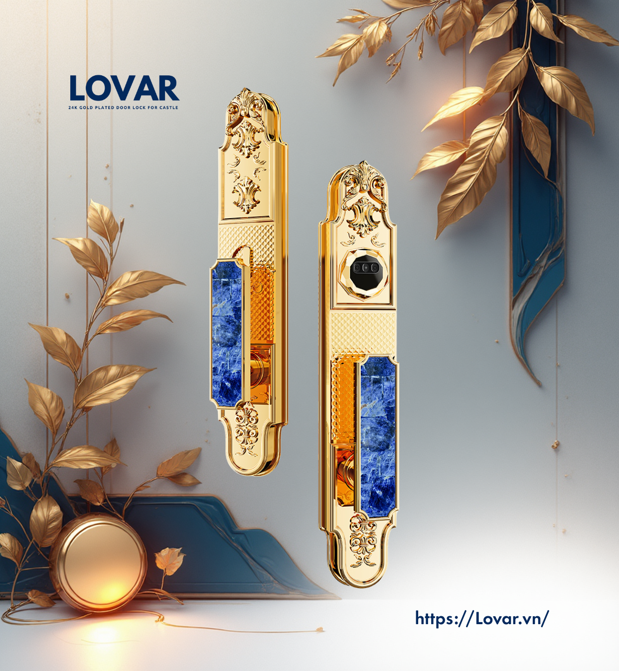 KHÓA THÔNG MINH CIPA V401 Sapphire - Mạ Vàng 24K Thật