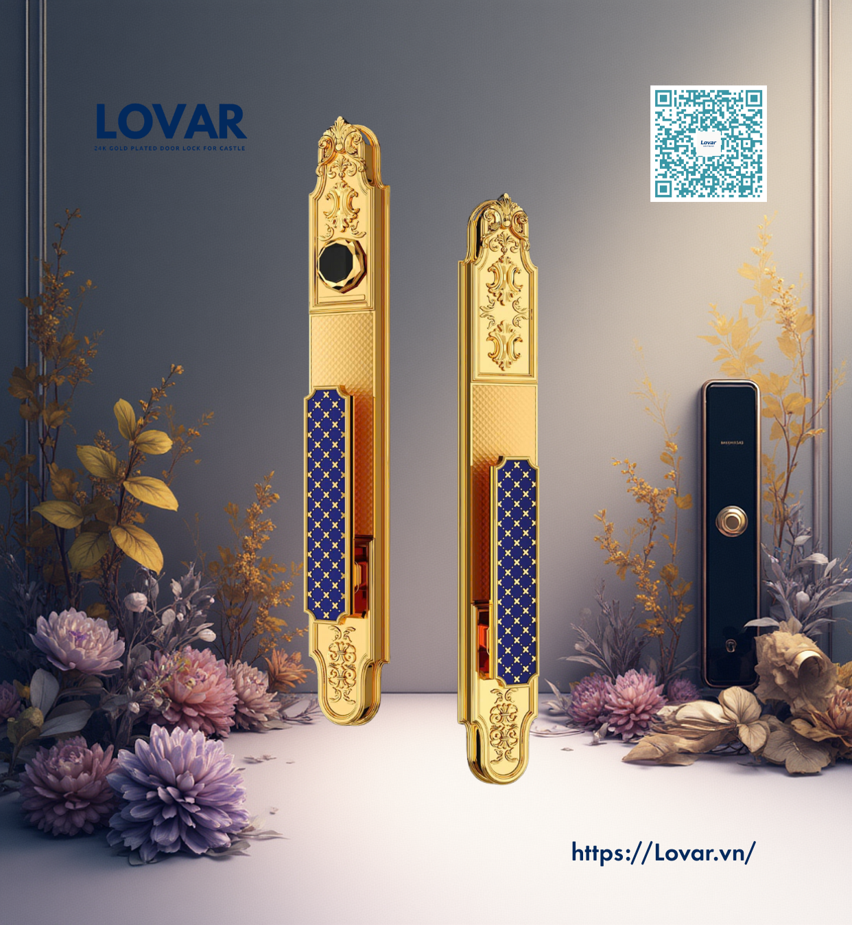 KHÓA THÔNG MINH CIPA V602 enamel - Mạ Vàng 24K Thật