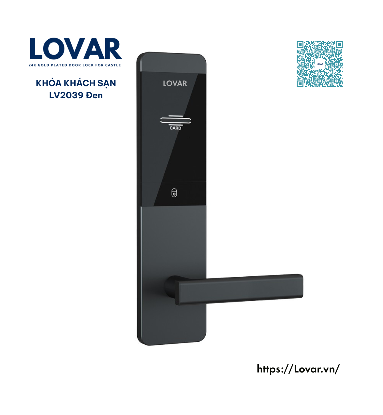 Khóa Khách Sạn LV2039 - Màu Trắng, Màu Đen