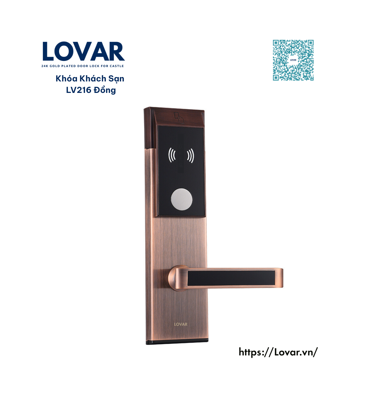 Khóa Khách Sạn Bằng Thép Không GỈ LV216 Màu Đồng, Trắng, Bạc,Đen