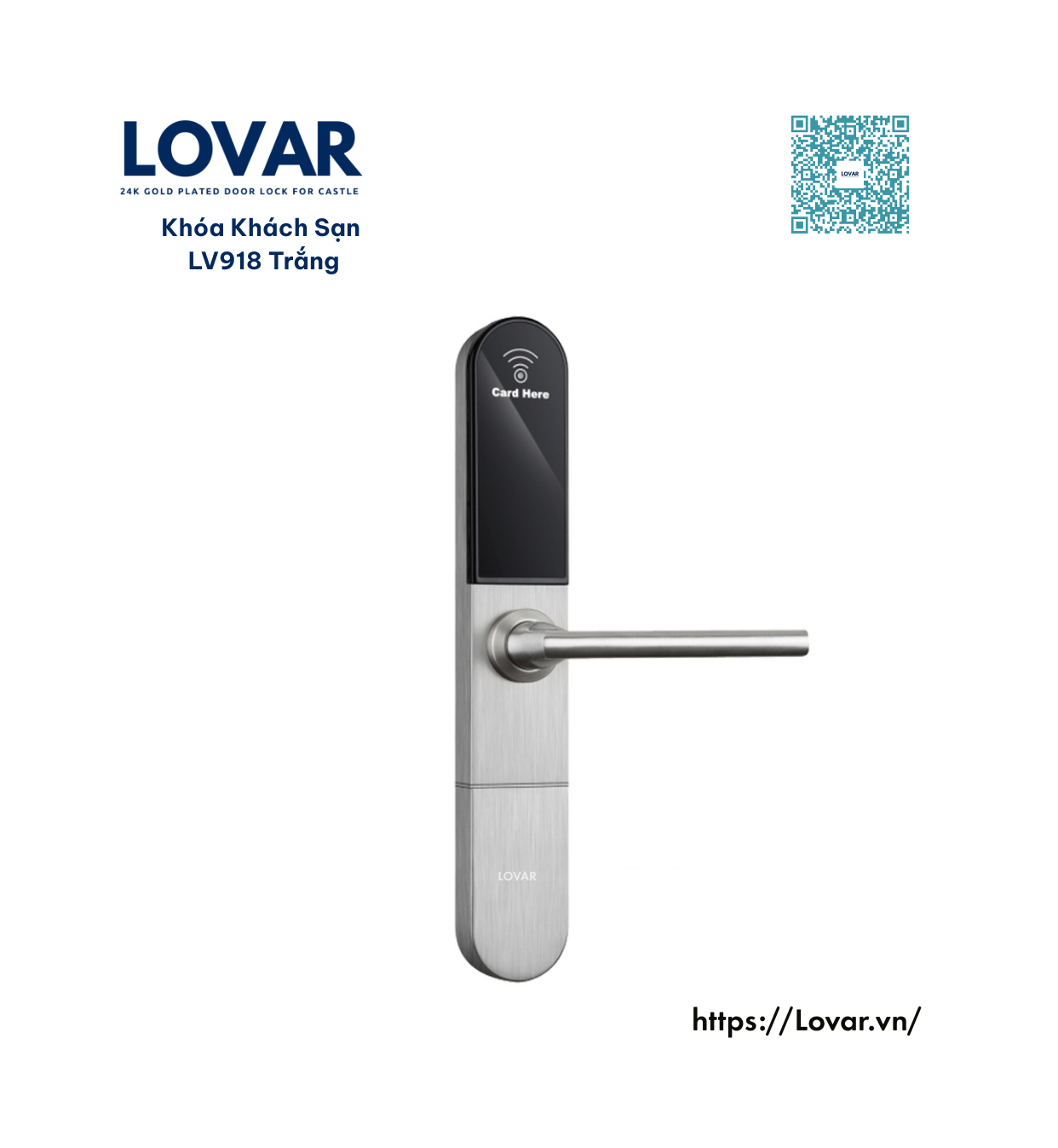 Khóa Khách Sạn LVXF918 Màu Trắng, Màu Đen