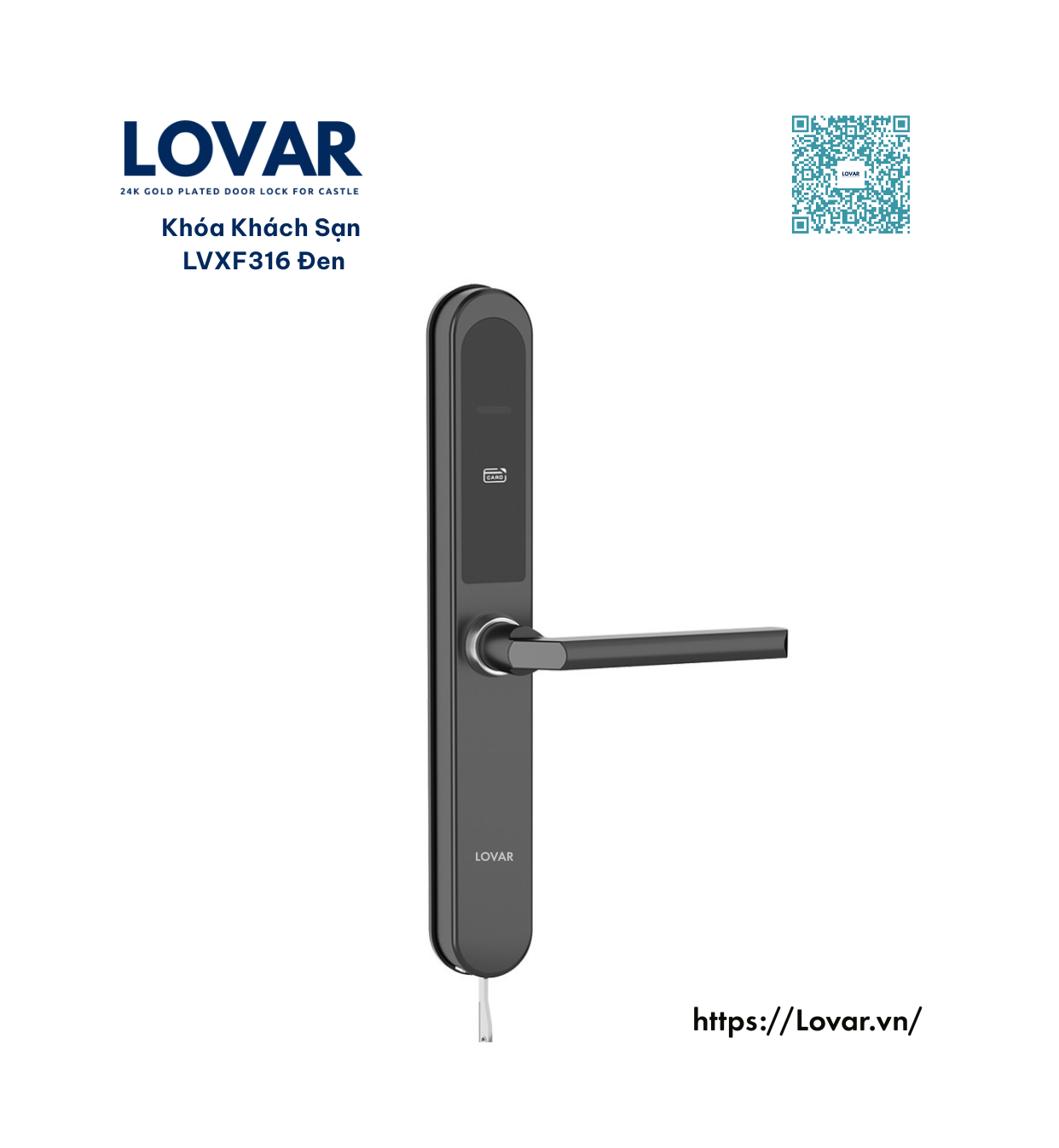 Khóa Khách Sạn LVXF316 Màu Trắng, Màu Đen