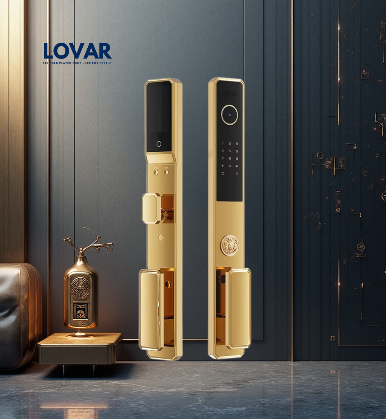 KHÓA THÔNG MINH CIPA VENDOME F601- PHA LÊ VÀNG 24K THỦ CÔNG TINH TẾ